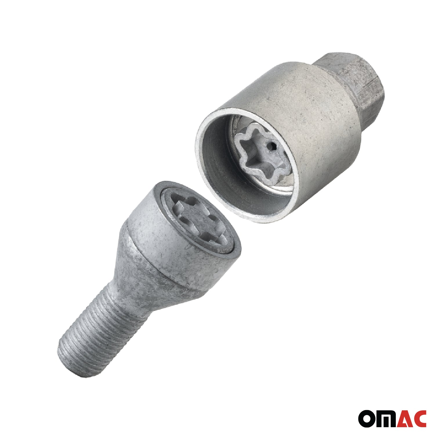 Wheel Lock Kit for BMW 5 Series 6 Series M14X1,25 Galvanized Silver 4Locks&1Key