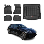 2015-2024 Porsche Macan Premium Floor Mats & Cargo Liner Full Set All Weather Heavy Duty Black