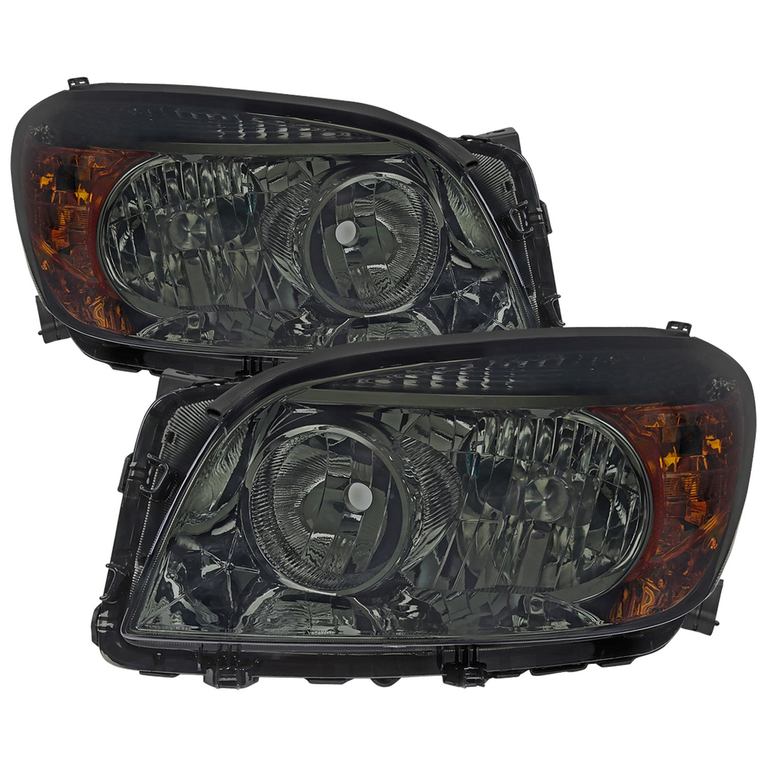 2006-2008 Toyota RAV4 Factory Style Headlights Chrome Housing/Smoke Lens