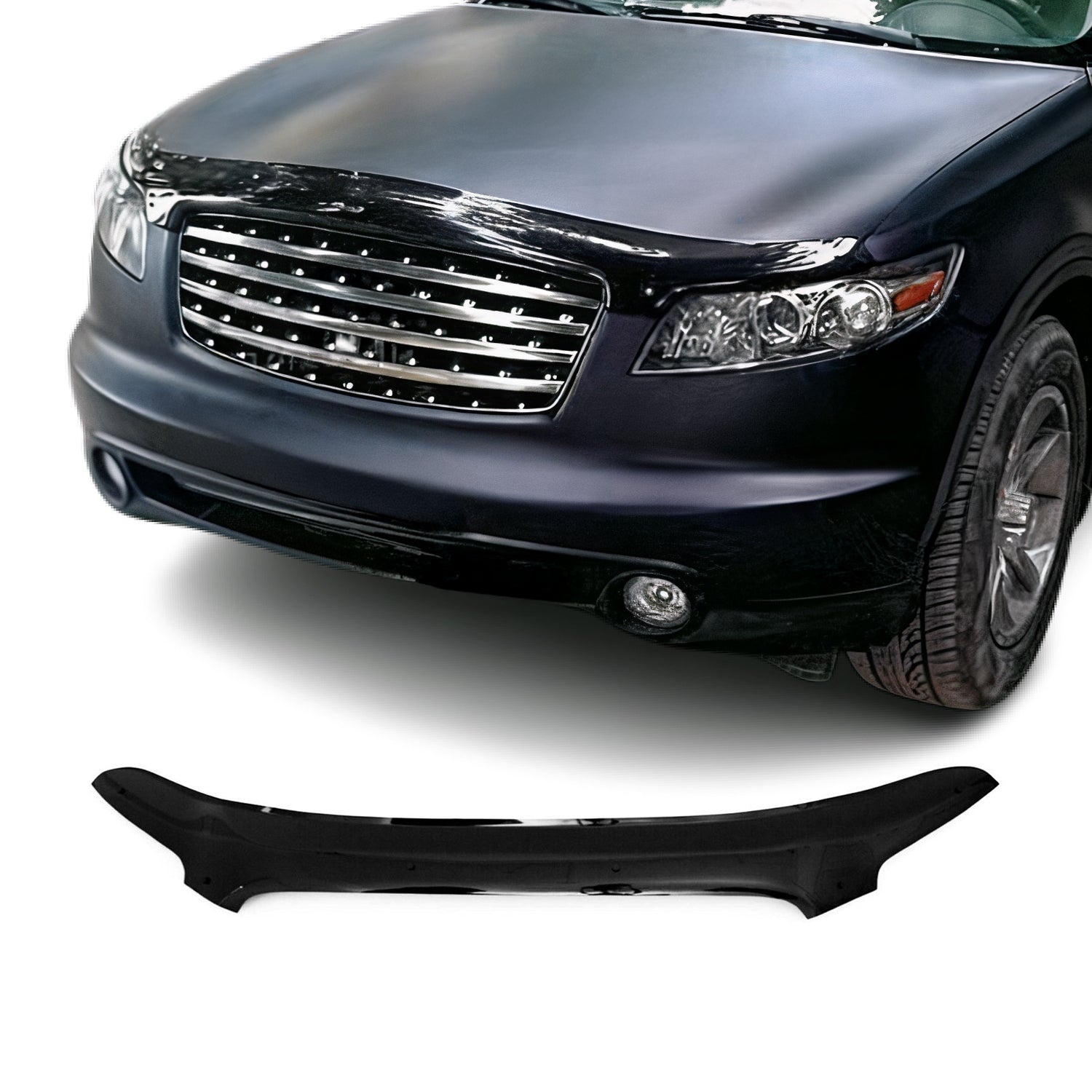 2003-2008 Infiniti FX35 Front Bug Shield Hood Deflector 1 Pc Smoke