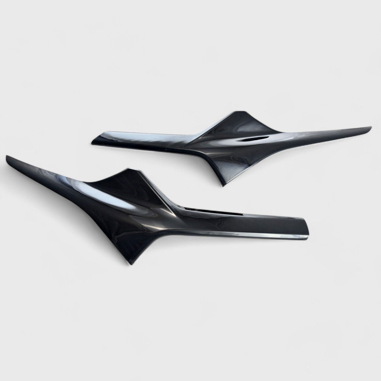 2019-2022 Chevrolet Blazer Grille Overlay Gloss Black 2Pcs ABS Plastic