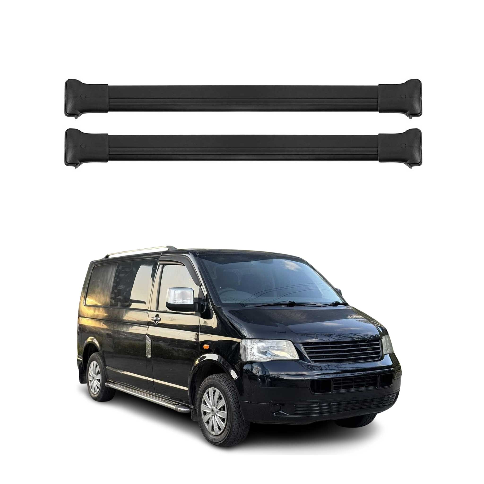 2010-2015 VW T5 Transporter Roof Rack Cross Bars 3Pcs Black