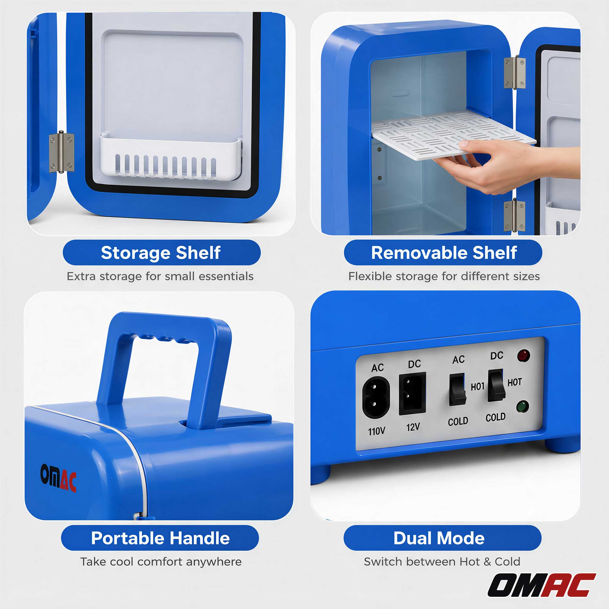 4L Portable Cooler and Warmer Car Refrigerator Outdoor 12V Mini Camping Fridge