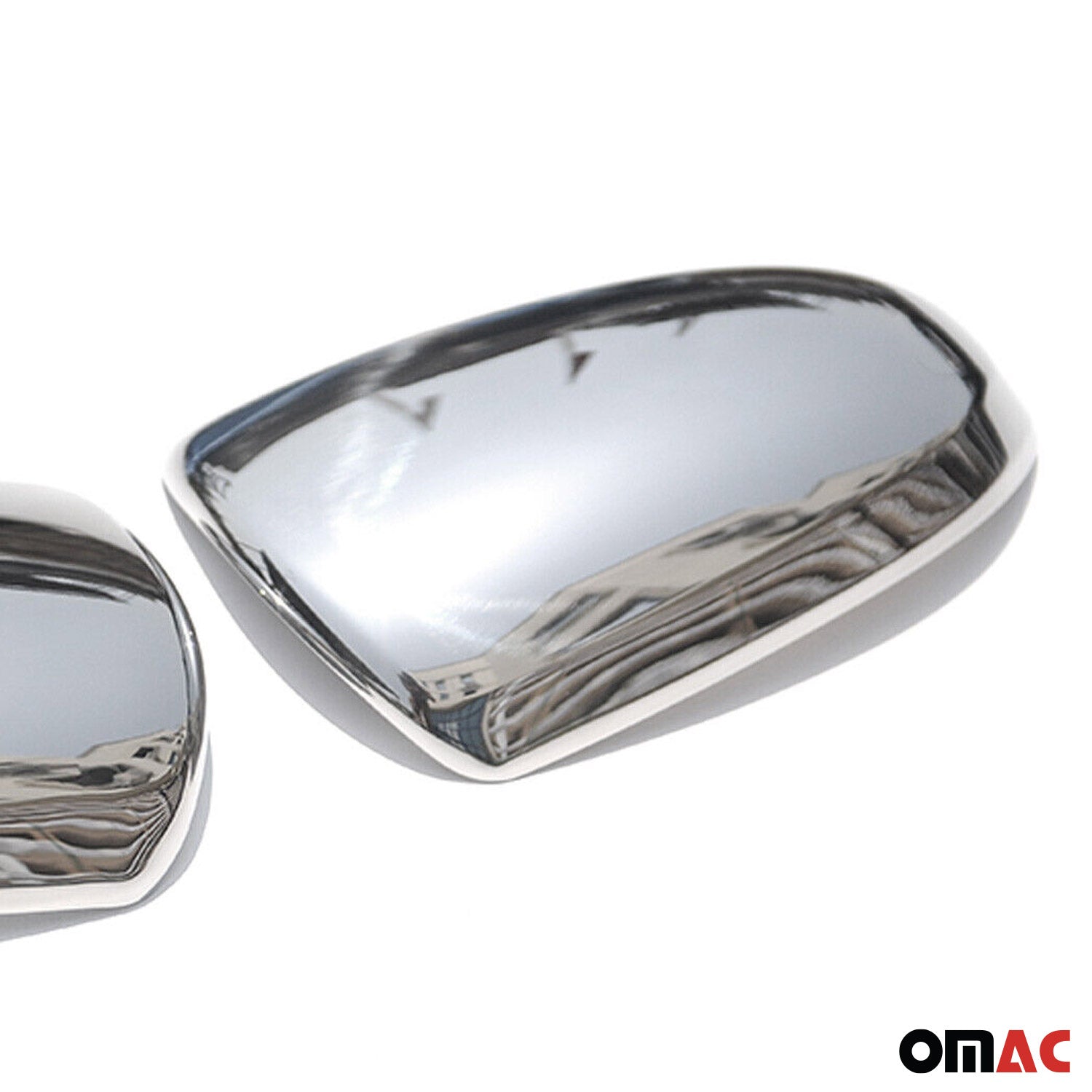 2007-2015 Smart ForTwo Side Mirror Cover Caps Stainless Steel Silver 2 Pcs