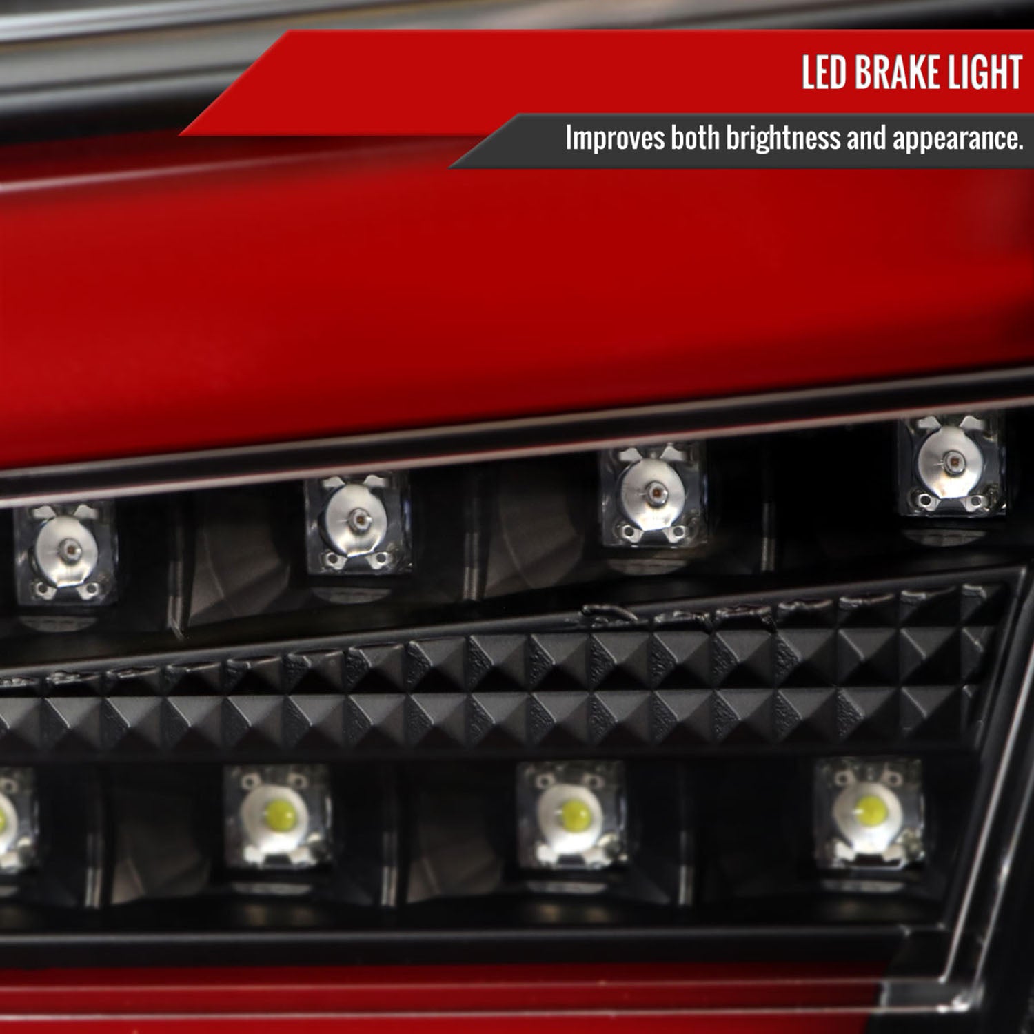 2008-2017 Mitsubishi Lancer / 08-2015 Lancer EVO X Red Bar LED Tail Lights Black