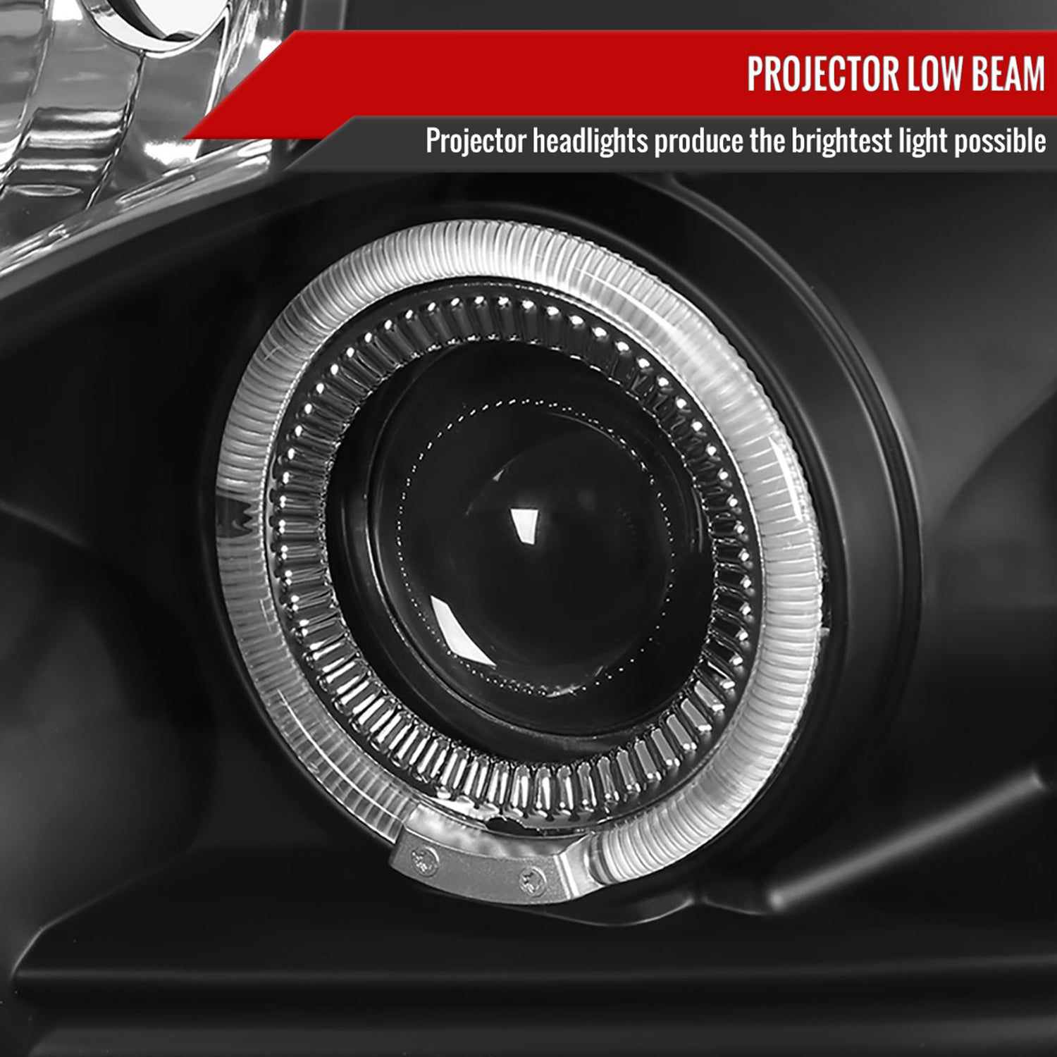 2007-2013 Chevy Avalanche/ 07-2014 Tahoe Suburban Dual Halo Headlights Black