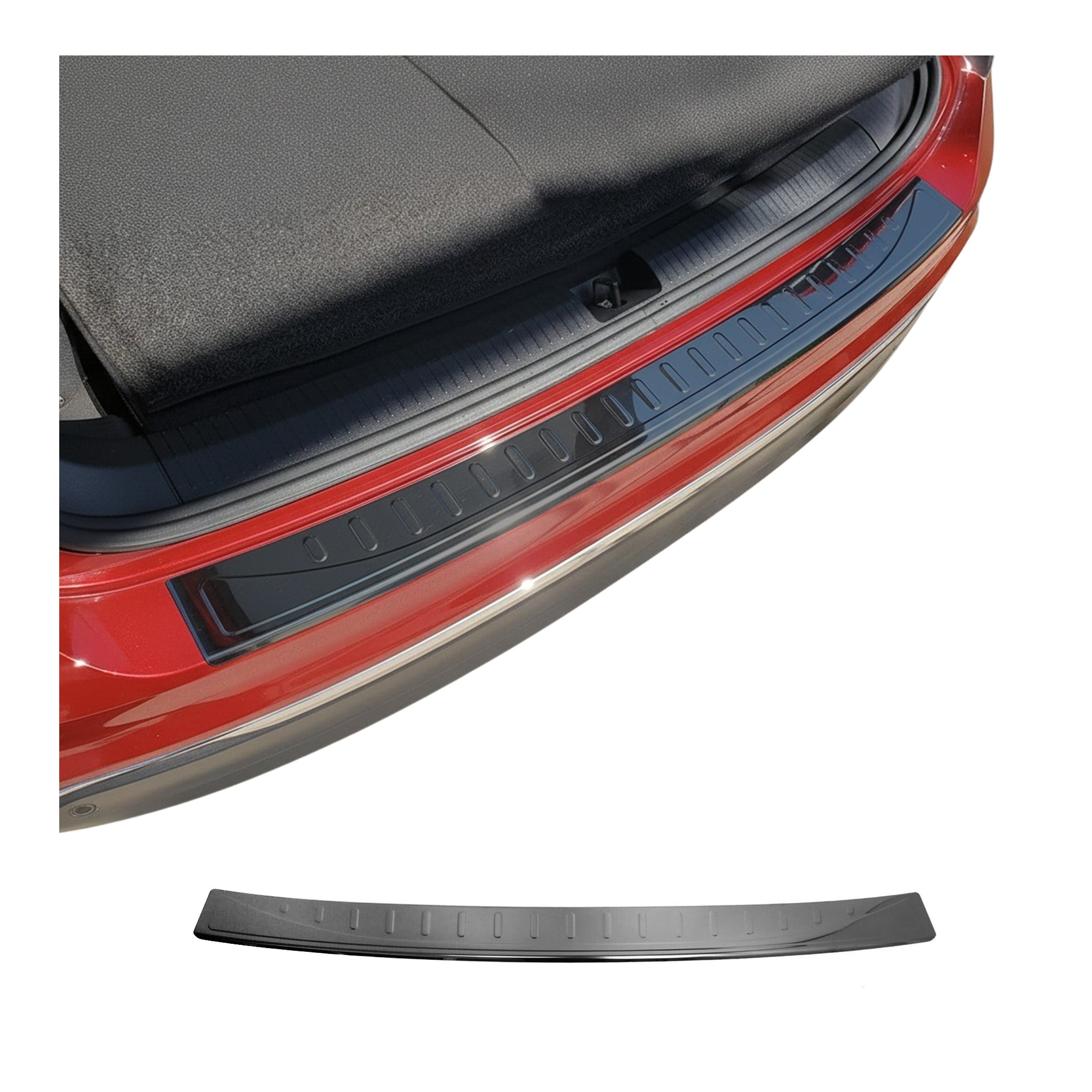2018-2024 VW Tiguan Rear Bumper Guard Stainless Steel Dark