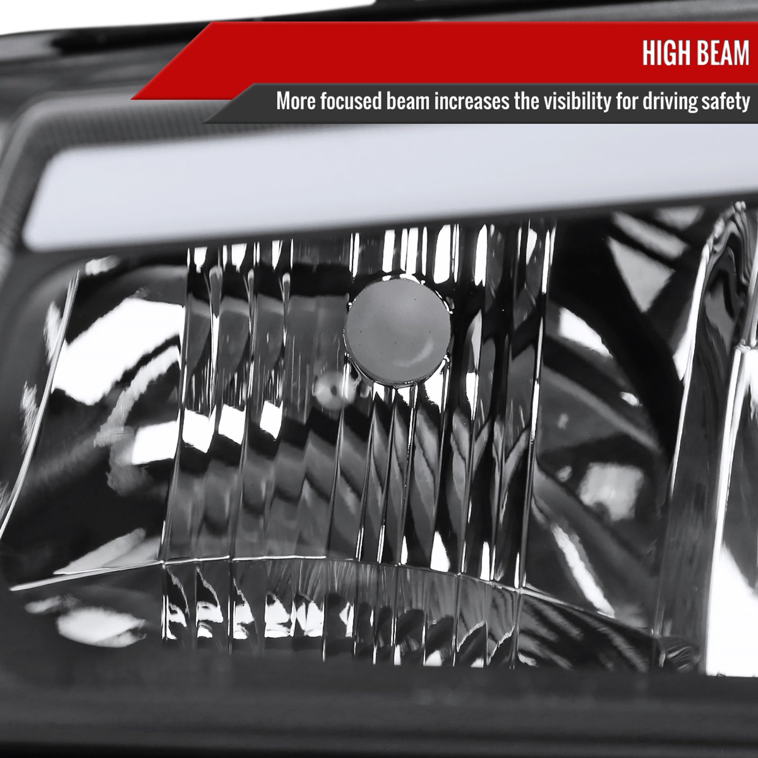 2002-2006 Chevy Avalanche/ Silverado LED Bar Factory Headlights&Bumper Lights