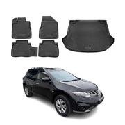 2009-2014 Nissan Murano Floor Mats & Cargo Liner Full Set All Weather Black