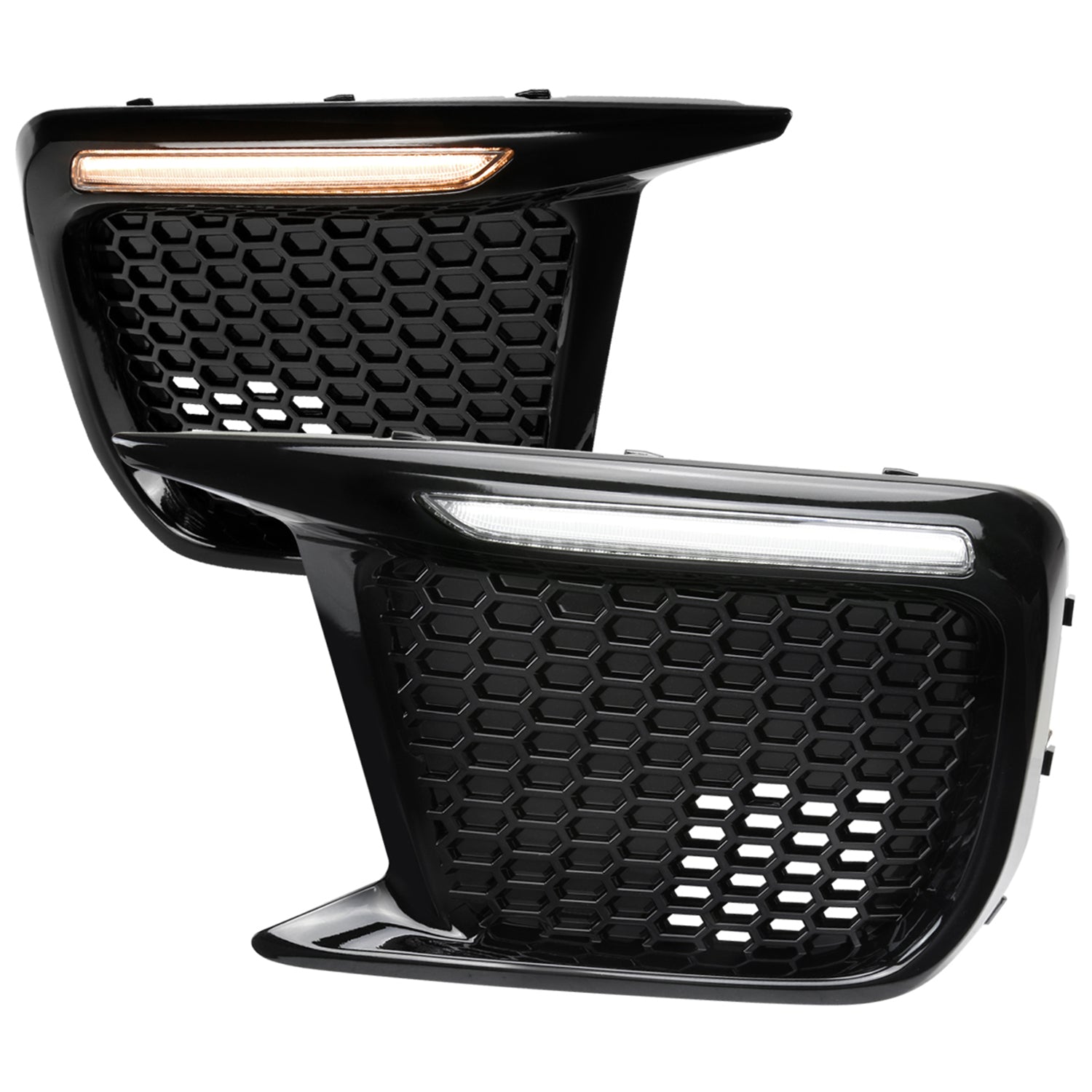 2018-2021 Subaru Impreza WRX STI LED Switchback Fog Light Mesh Glossy Black