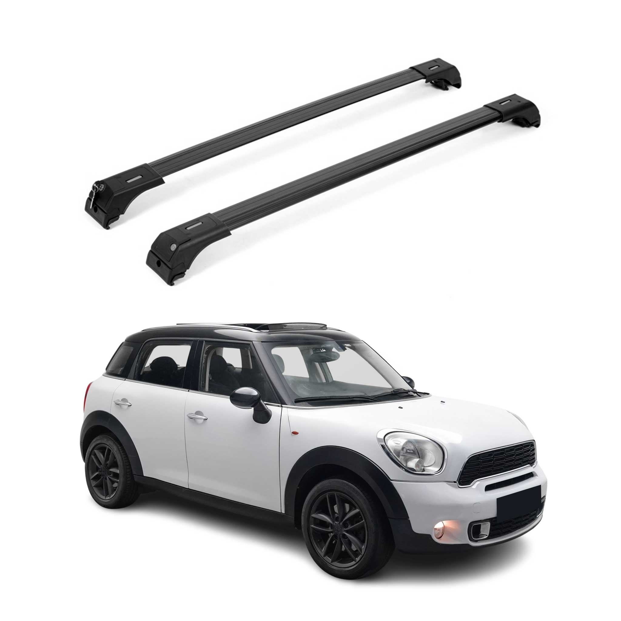 2011-2016 Mini Countryman R60 Roof Rack Cross Bars Black