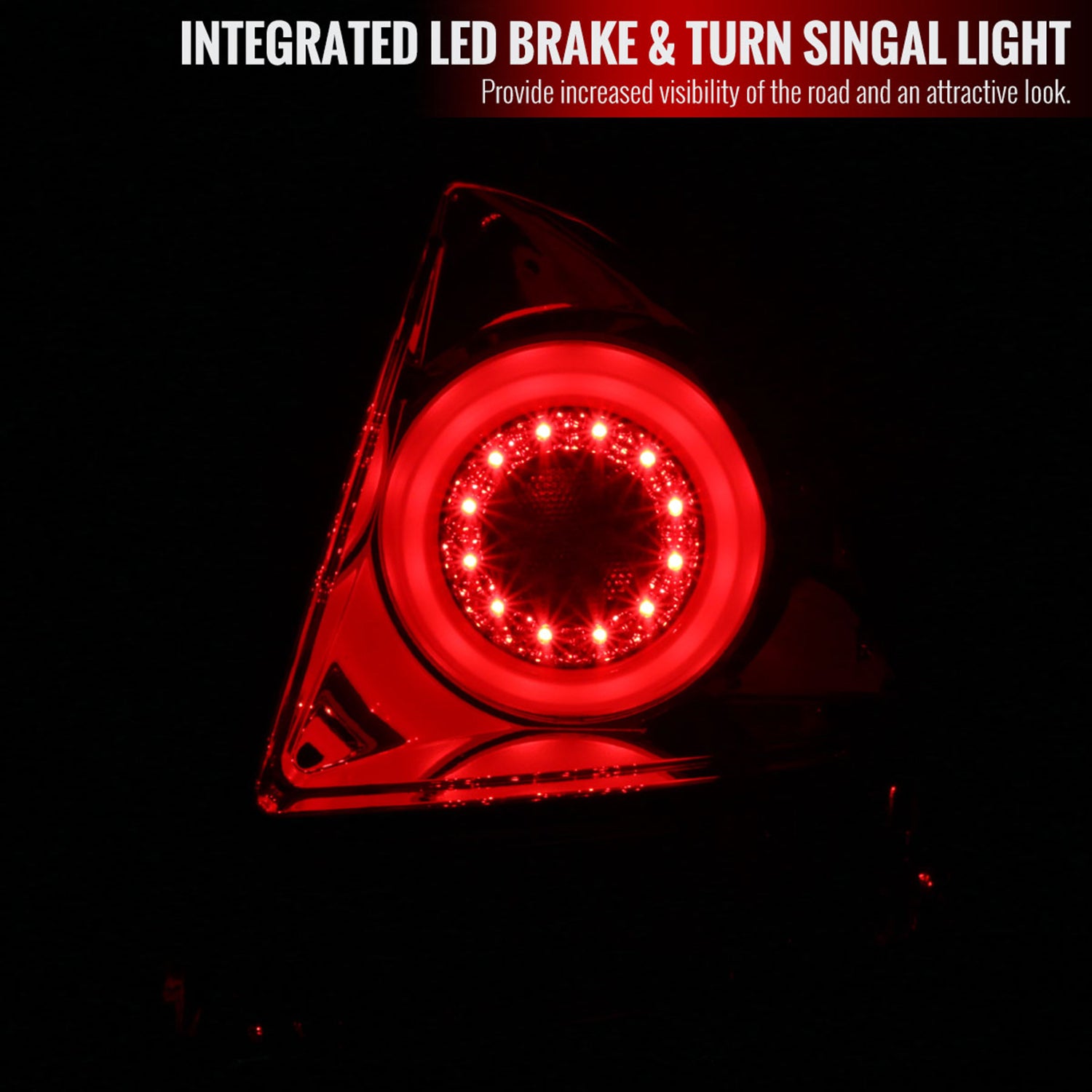 2006-2013 Chevy Impala/ 2014-2016 Impala Limited LED Tail Lights Chrome/Red Lens