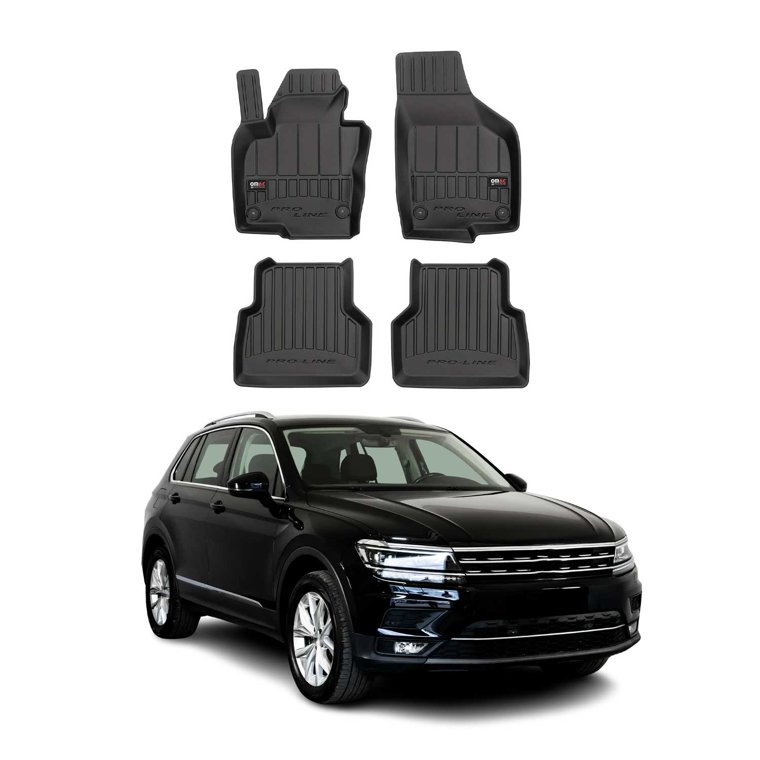 2017-2018 VW Tiguan Limited Premium Floor Mats Liners Full Set All Weather Heavy Duty