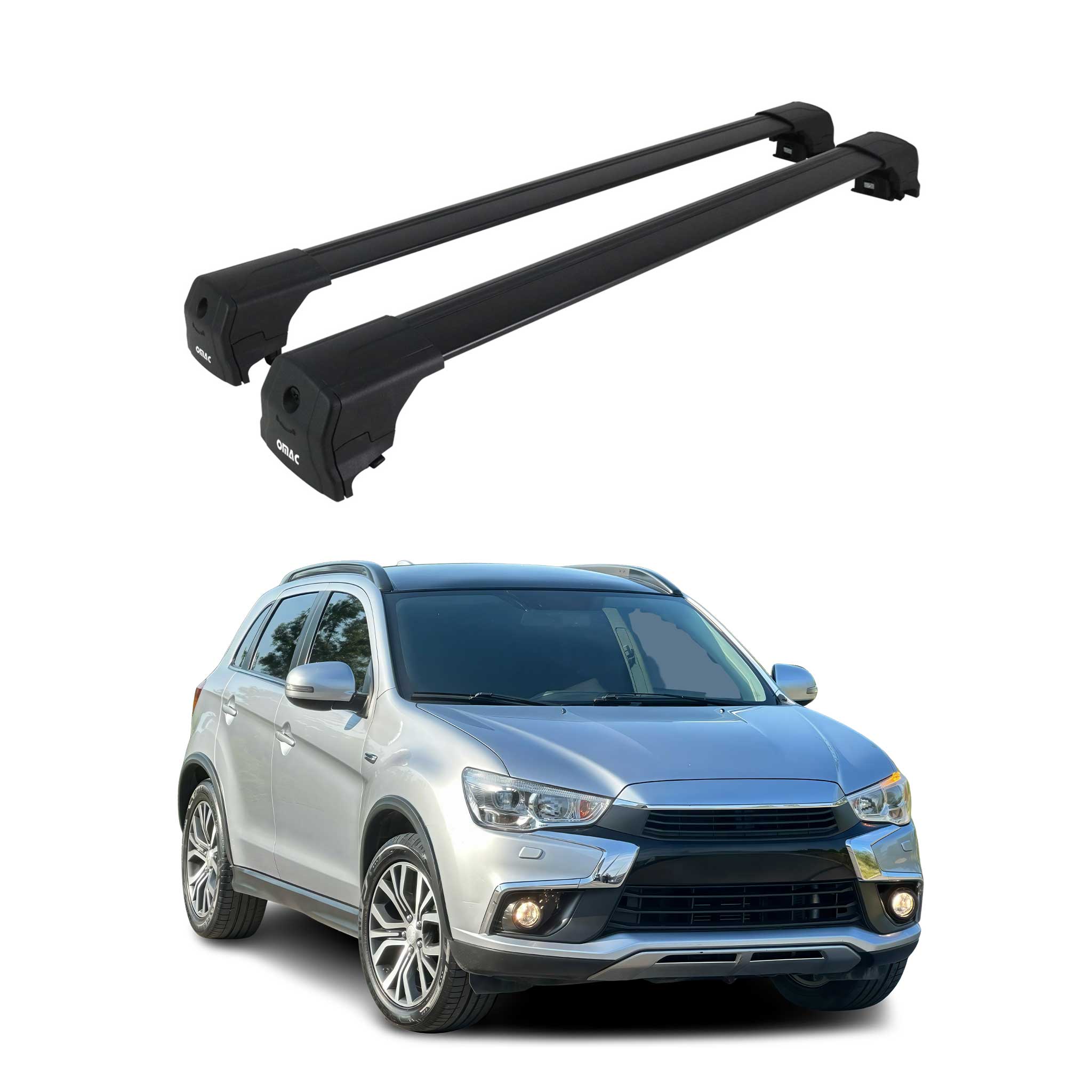 2011-2026 Mitsubishi Outlander Sport Roof Racks Cross Bars Luggage Carrier Black