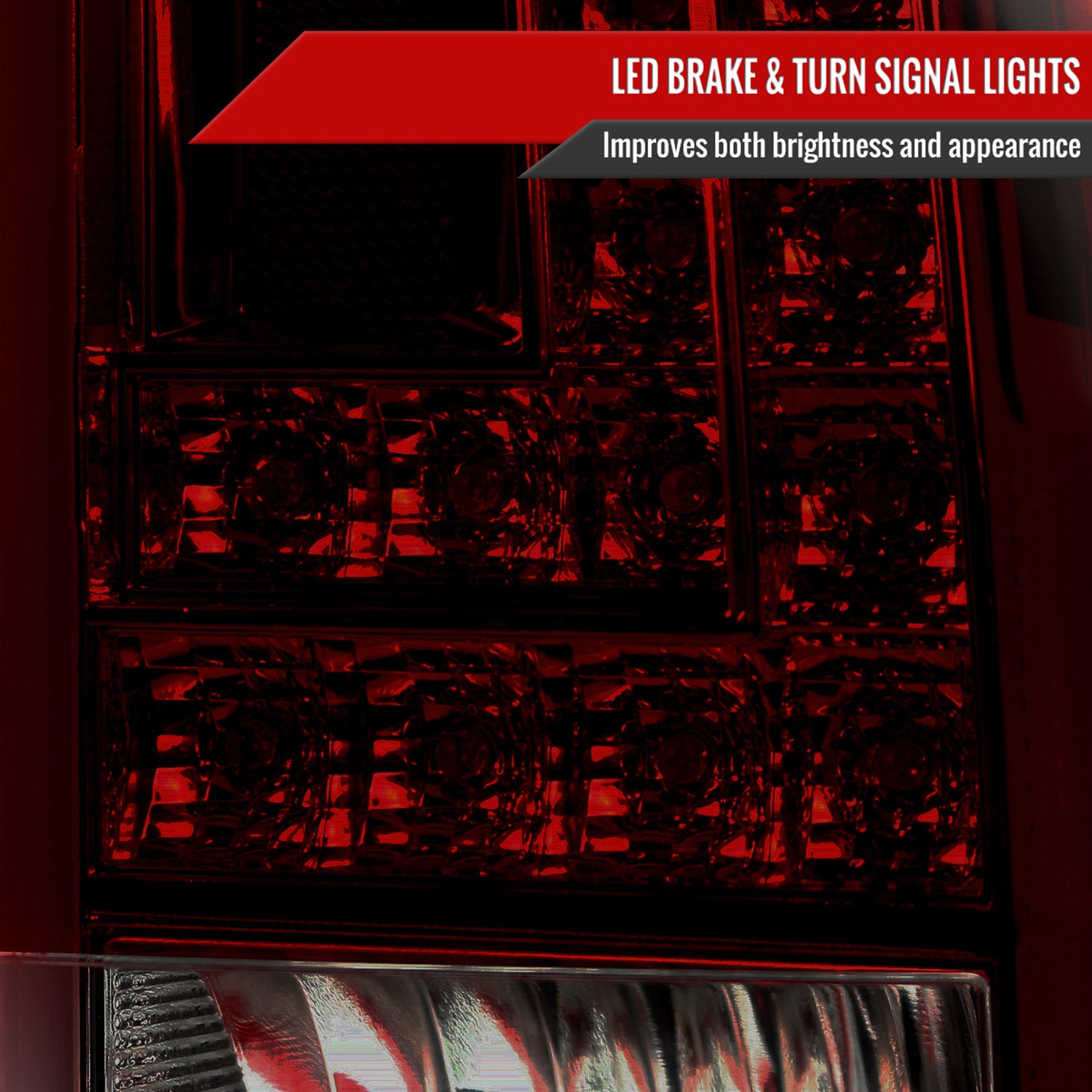 2015-2020 Chevy Tahoe/Suburban LS LT LTZ LED Tail Lights Chrome/Red Smoke