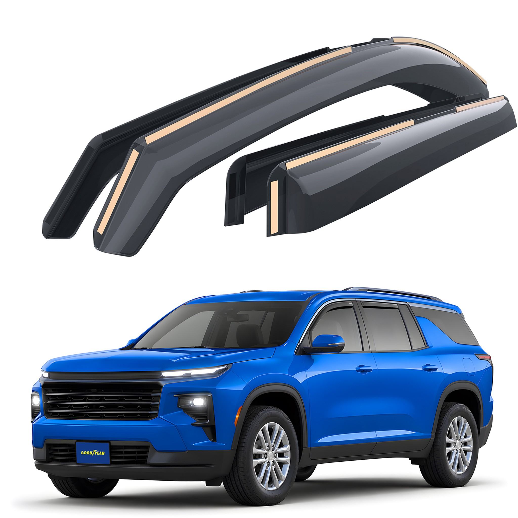 Goodyear Wind Deflectors for Chevrolet Traverse 2024-2026 Premium Smoke 4Pcs