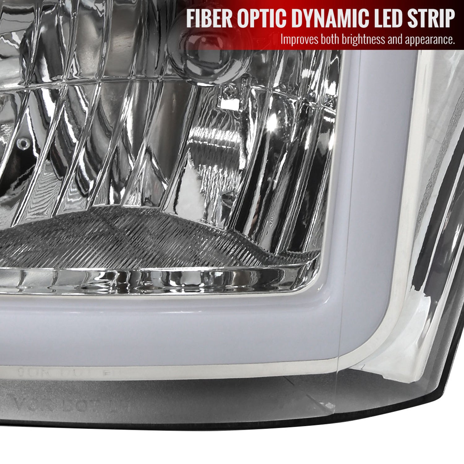 2011-2016 Ford F-250/350/450/550 Super Duty LED CBar Factory Headlights Chrome