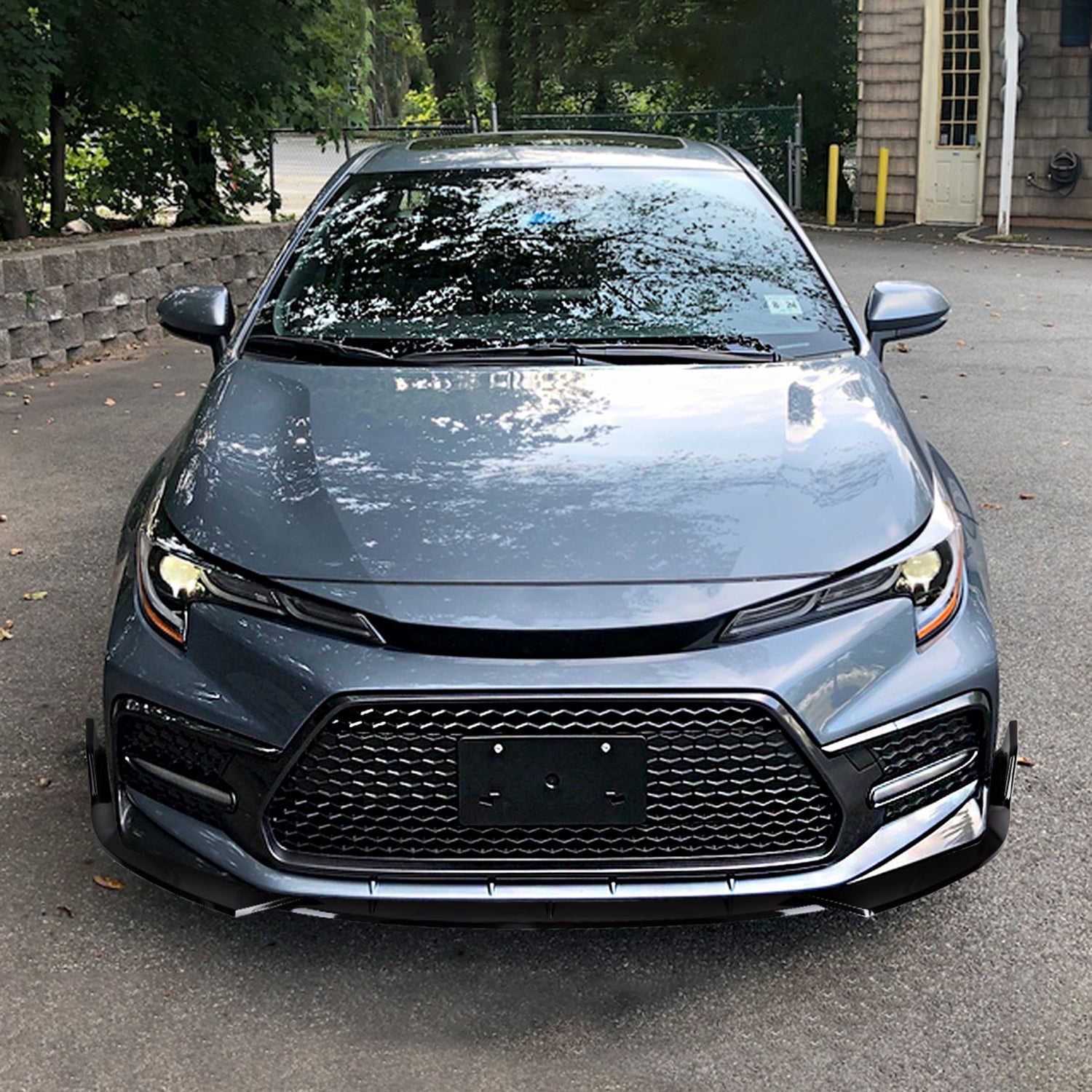 2019-2020 Toyota Corolla Sedan Glossy Black Polypropylen 3Pcs Bumper Lip