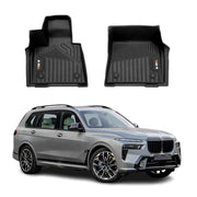 2019-2025 BMW X7 G07 Premium Floor Mats Liners 7 Seats First Row Front Black