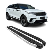 2018-2026 Land Rover Range Rover Velar Running Boards Side Steps Silver & Black
