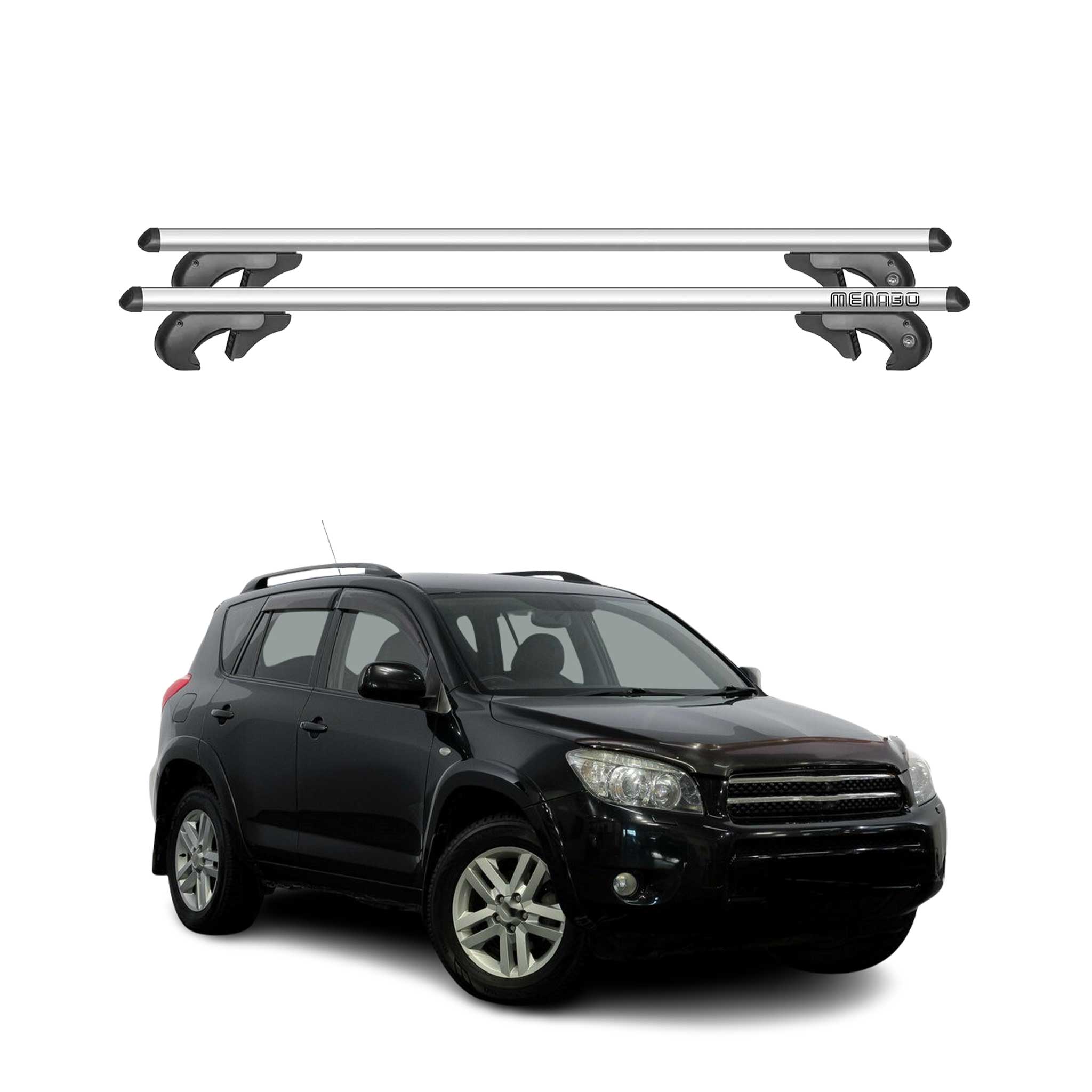 Cross Bars Roof Racks for Toyota RAV4 III 2006-2012 Alu Silver Luggage Carrier