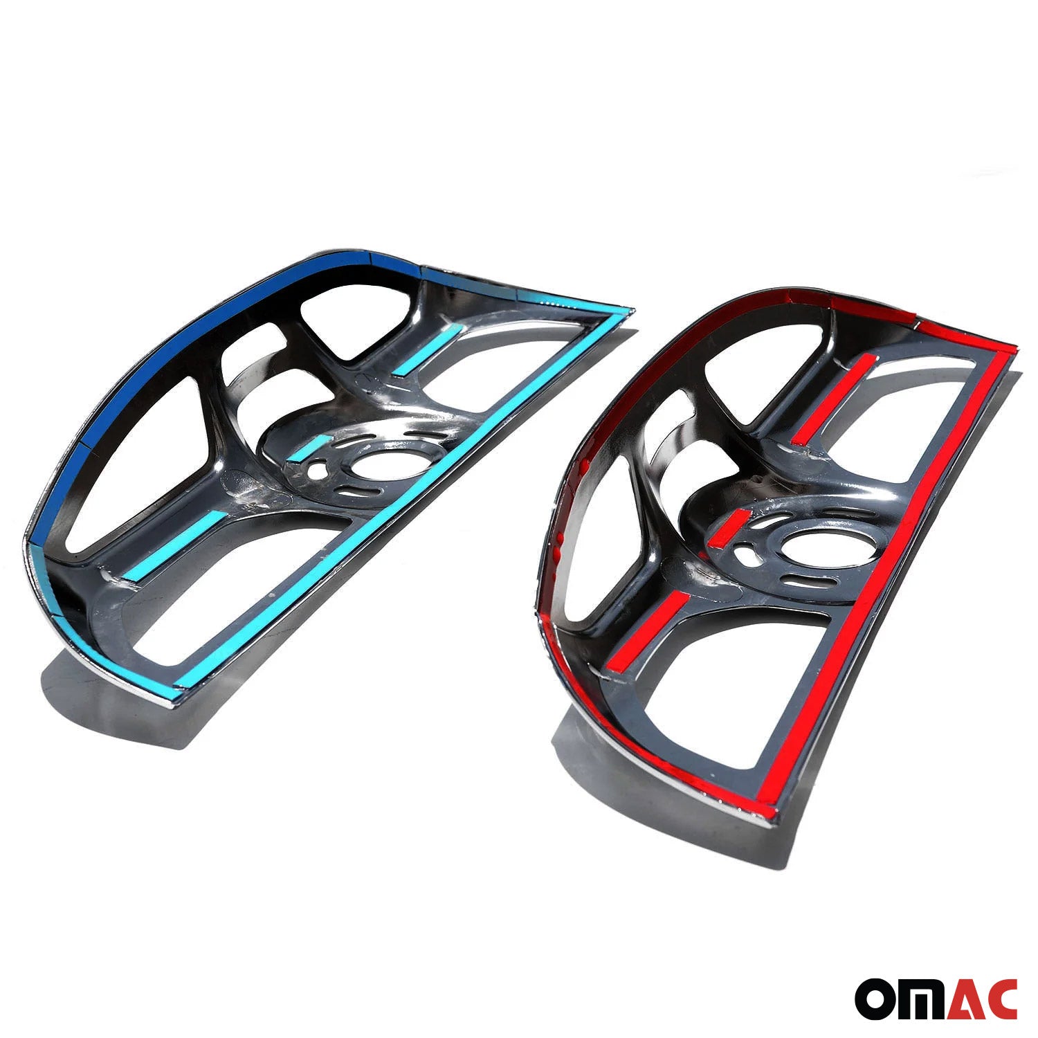 2014-2019 RAM ProMaster City Trunk Tail Light Trim Frame ABS Chrome Dark 2Pcs