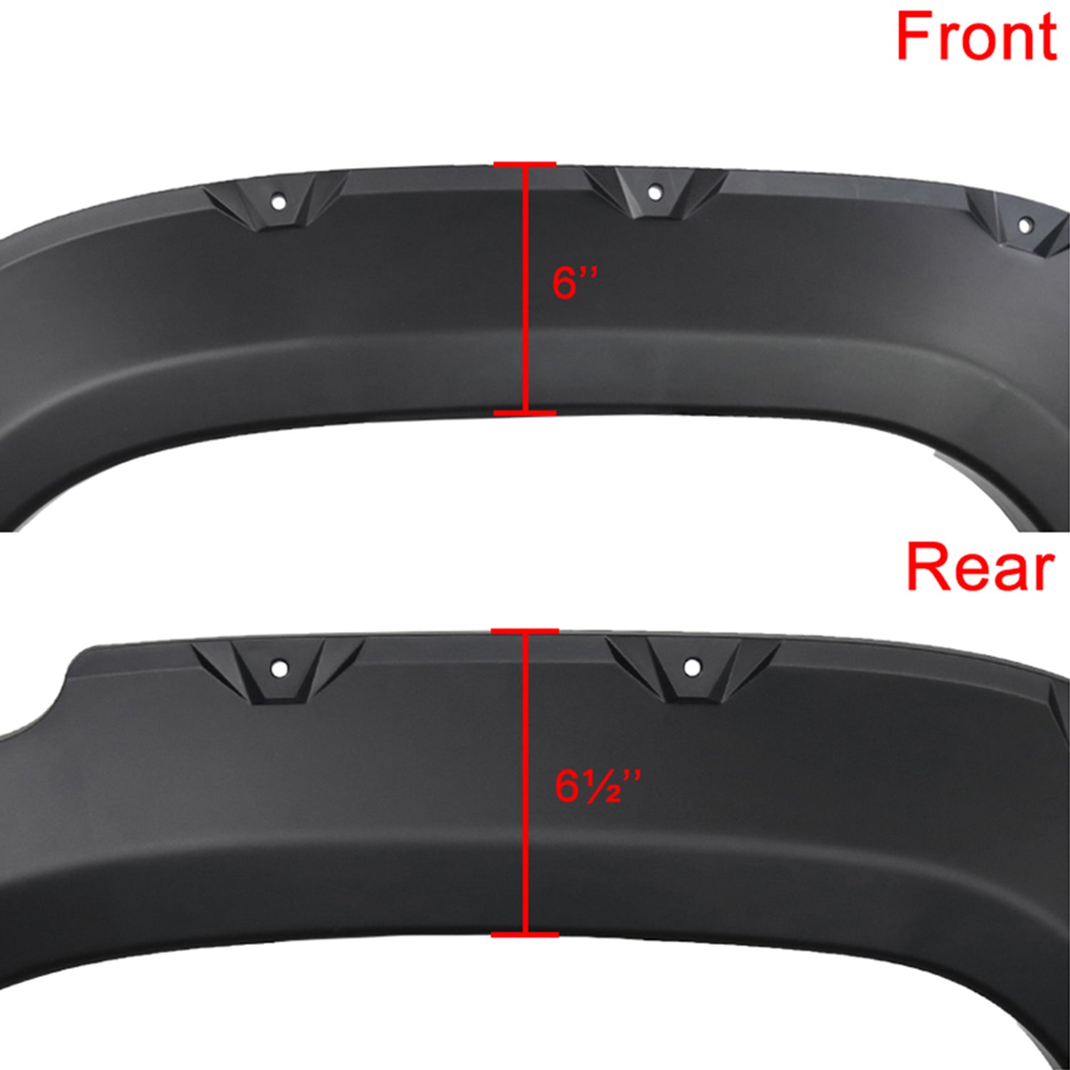 2016-2021 Toyota Tacoma Textured Rivet Style Fender Flares Wheel Protector