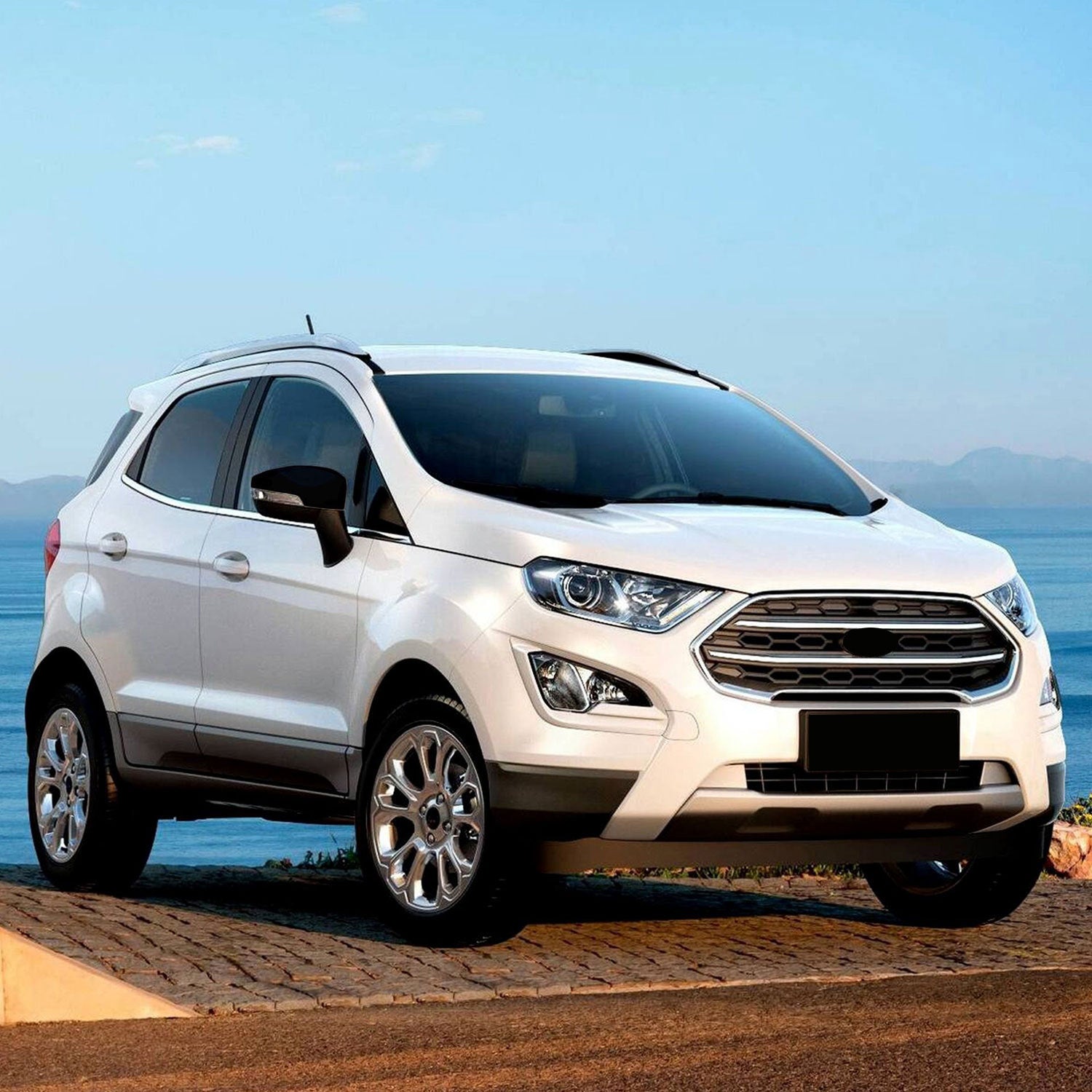 2018-2022 Ford Ecosport Mirror Cover Caps Gloss Black 2Pcs ABS Plastic