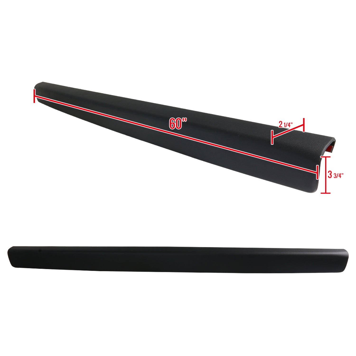 2007-2014 Chevy Silverado/GMC Sierra 2500/3500 Black ABS OE Tailgate Cap Cover