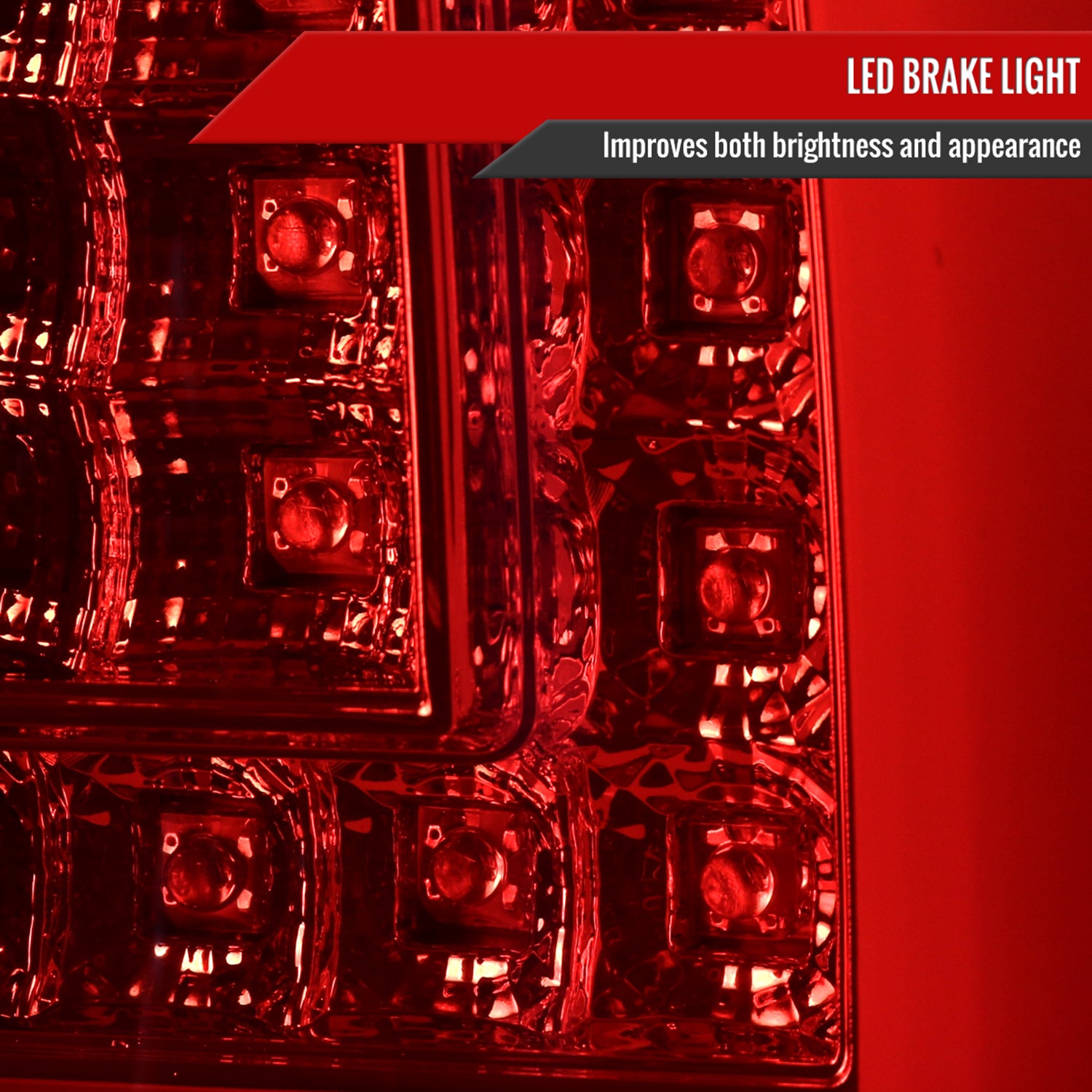 2000-2006 Chevy Suburban/Tahoe/Yukon/Yukon XL LED C Bar Tail Lights Chrome/Red