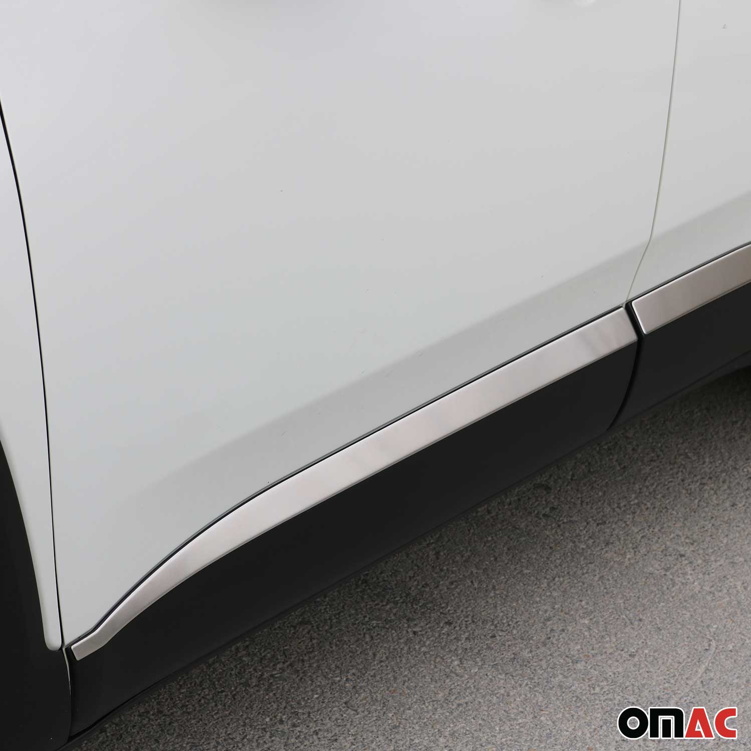 2015-2024 Jeep Renegade Side Door Molding Trim Brushed Steel Silver 4x