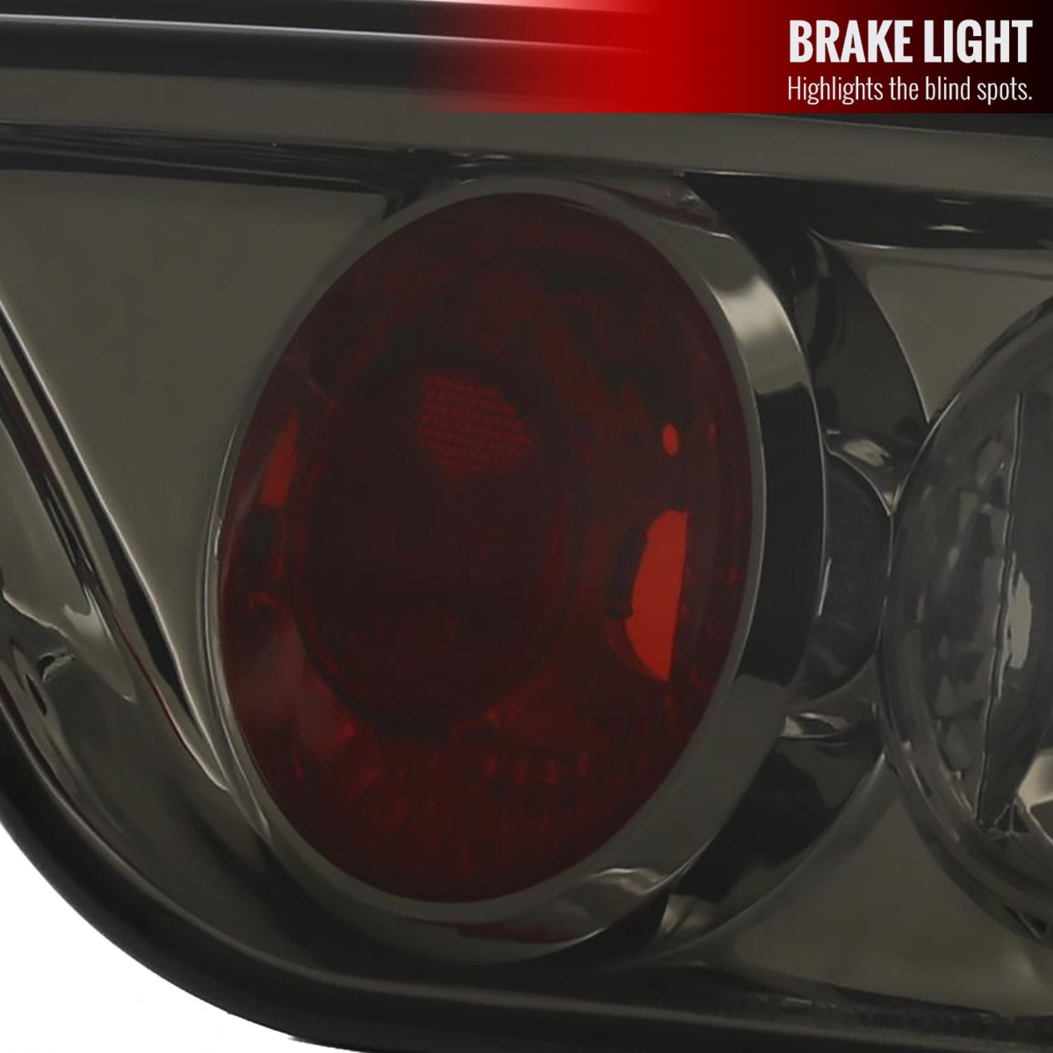 1989-1994 Nissan 240SX S13 Hatchback Tail Lights Chrome Housing/Smoke Lens