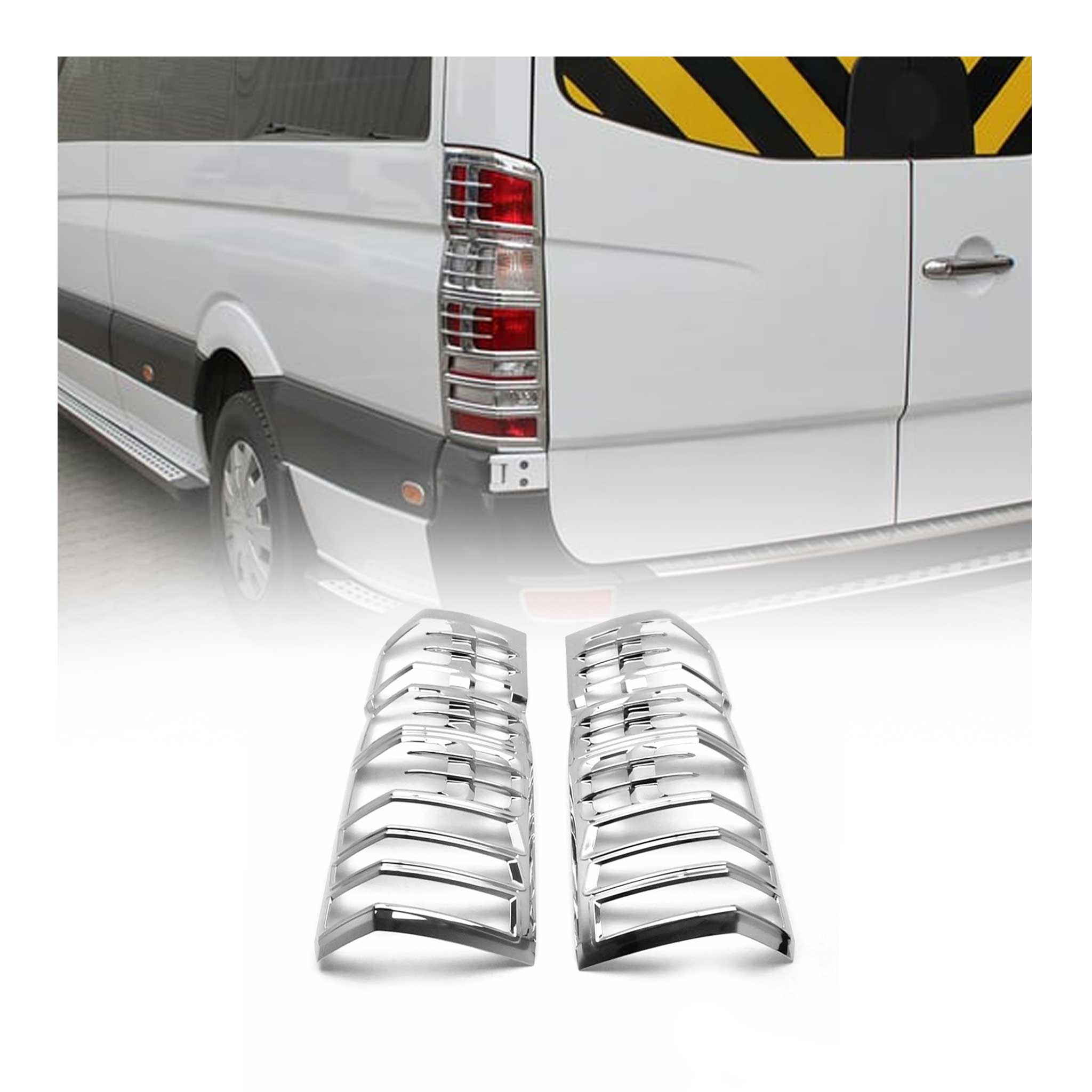 2006-2018 Mercedes Sprinter W906 Trunk Tail Light Trim Frame Chrome 2 Pcs