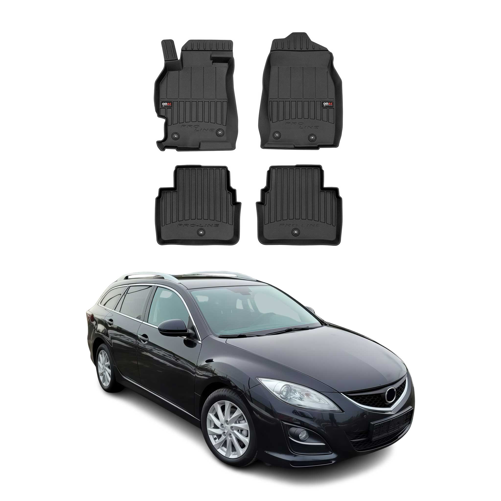 2009-2013 Mazda 6 Sedan Premium Floor Mats Liners Full Set All Weather Heavy Duty