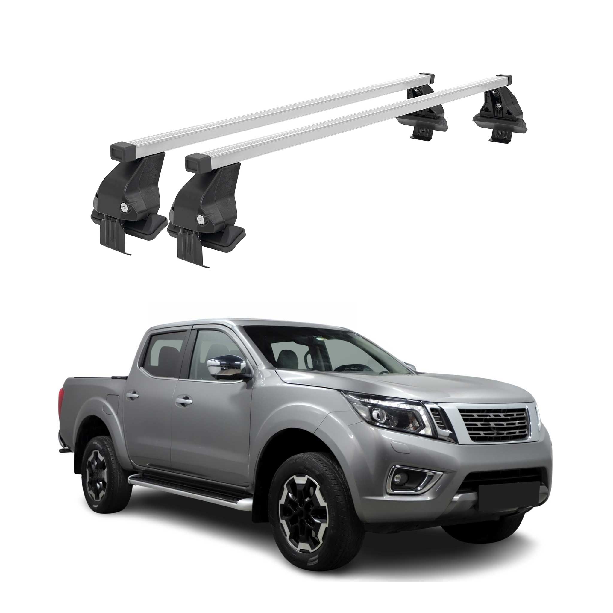 2014-2024 Nissan Navara D23 Roof Rack Cross Bars Silver