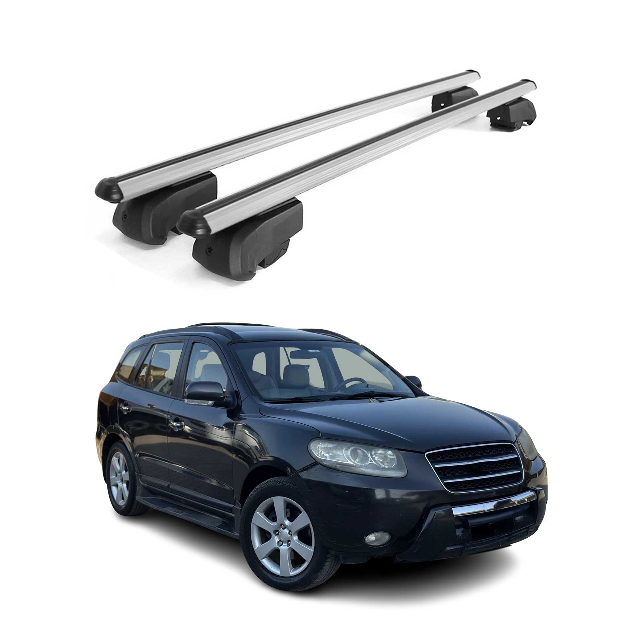 Hyundai Santa Fe 2007-2012 Roof Rack Cross Bars Silver
