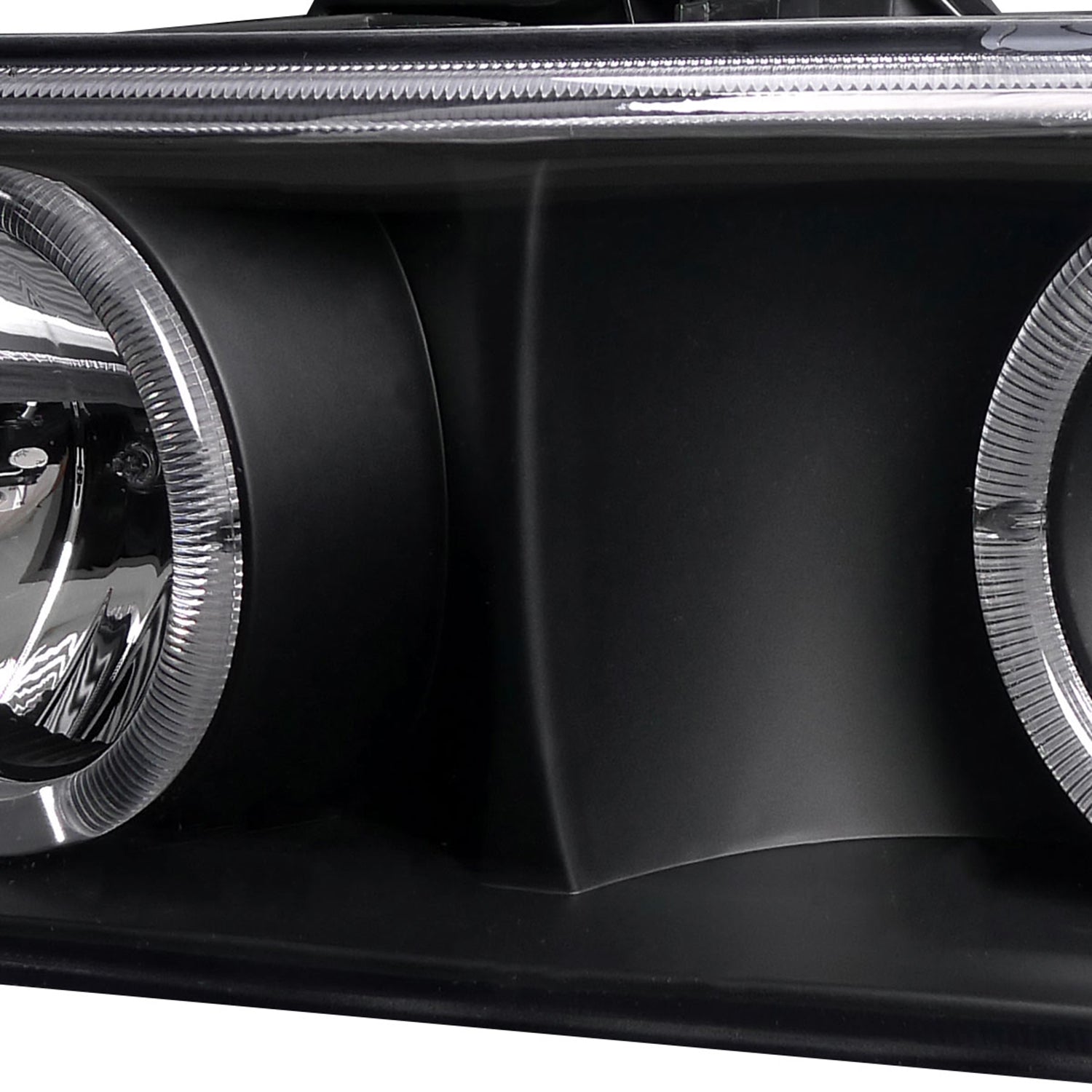 1999-2002 Chevy Silverado/ 00-2006 Tahoe Suburban Dual Halo Headlights Black