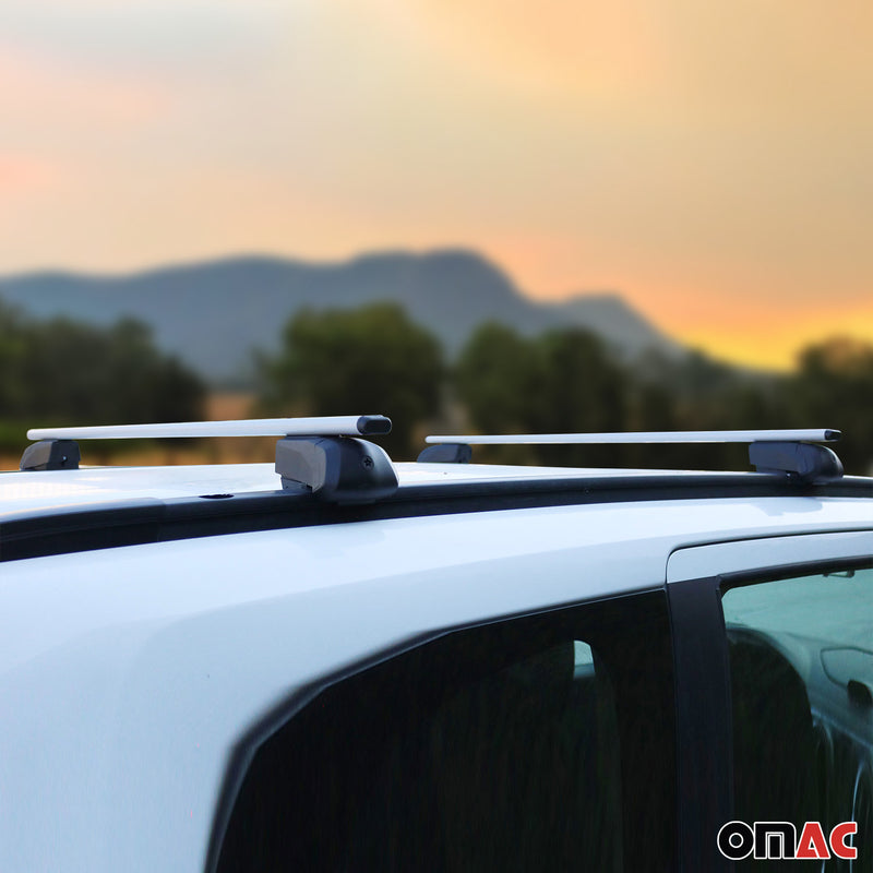 2008-2012 Audi A4 Sedan Wagon Roof Rack Cross Bars Silver