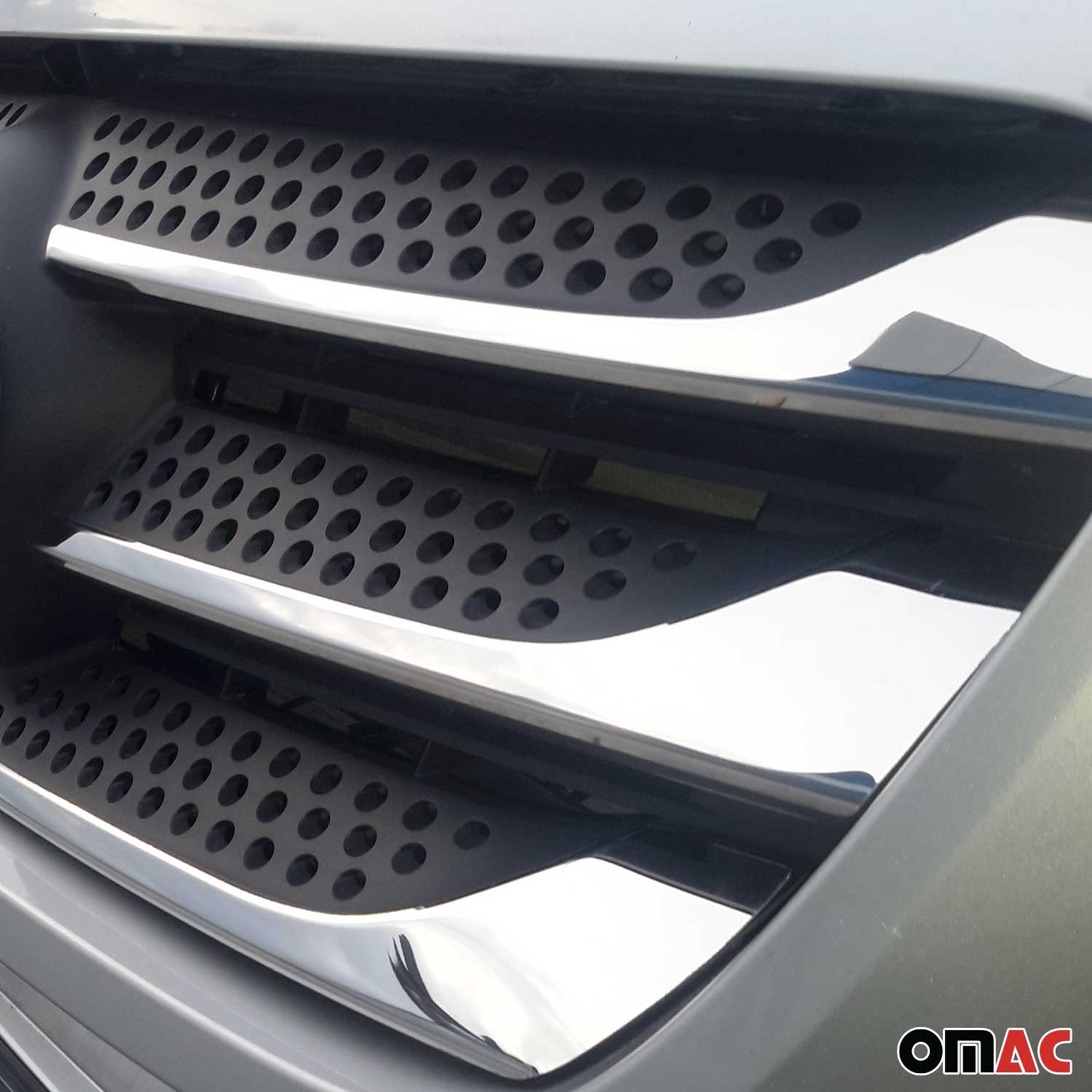 Front Bumper Grill Trim Molding for Mercedes Metris 2016-2020 S.Steel Chrome 5x