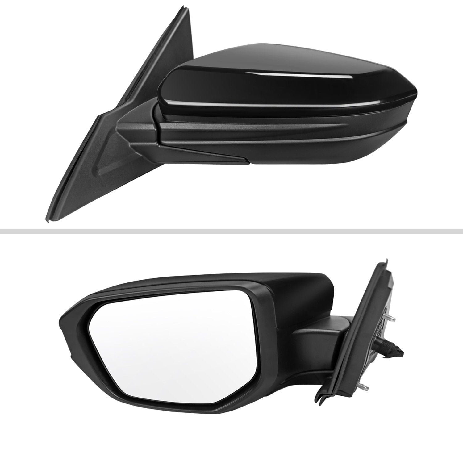 2016-2020 Honda Civic Driver/Left 3-Pin Glossy Black Adjustable Side Mirror