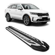 Nerf Bars Side Step Running Boards for Kia Sorento IV 2021-2023 Black Silver