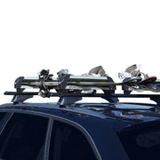 2 Pcs 19.2" Ski Rack Snowboard Carriers Top Holder Roof Rack Lockable