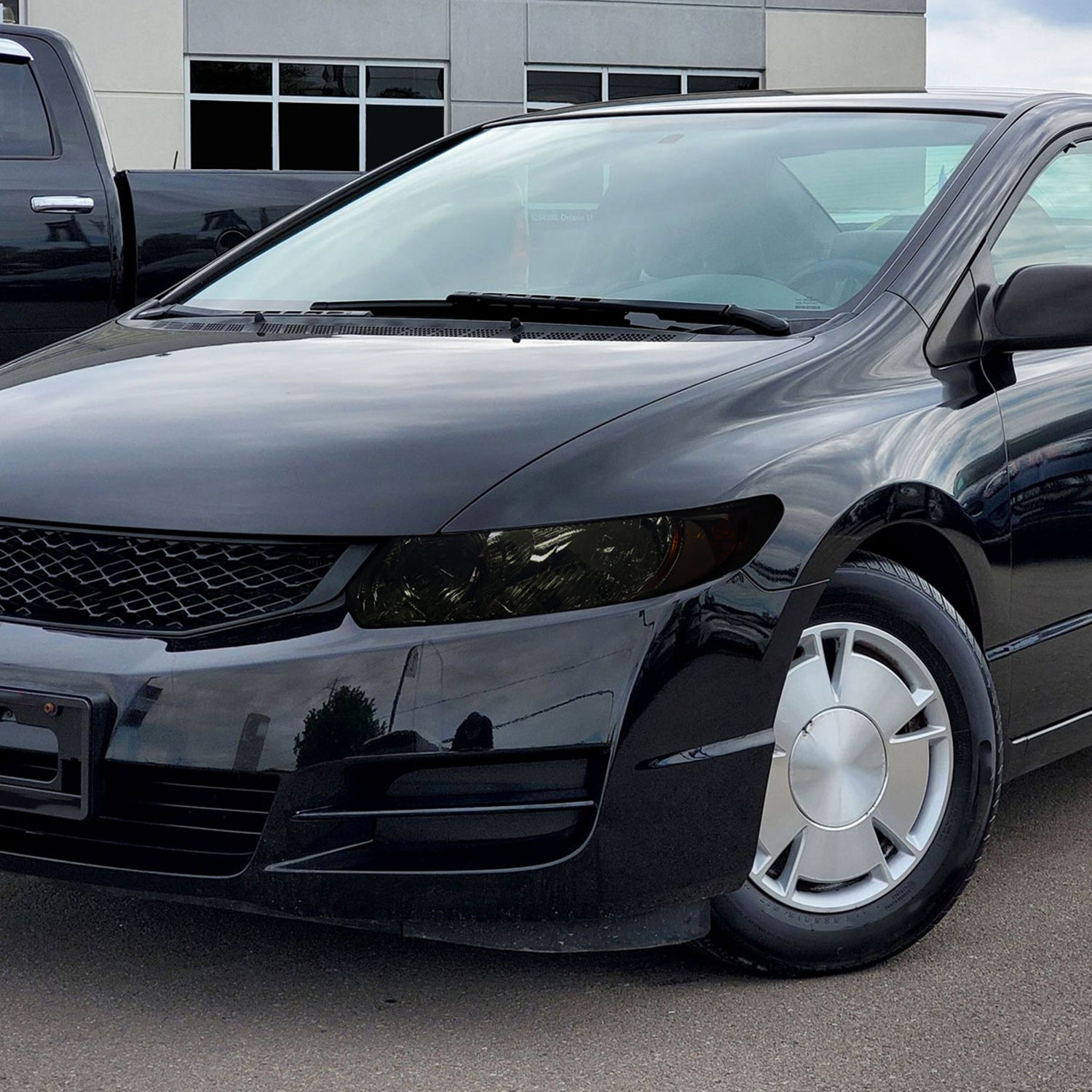 2006-2011 Honda Civic Coupe Factory Style Crystal Headlights Chrome/Smoke Lens