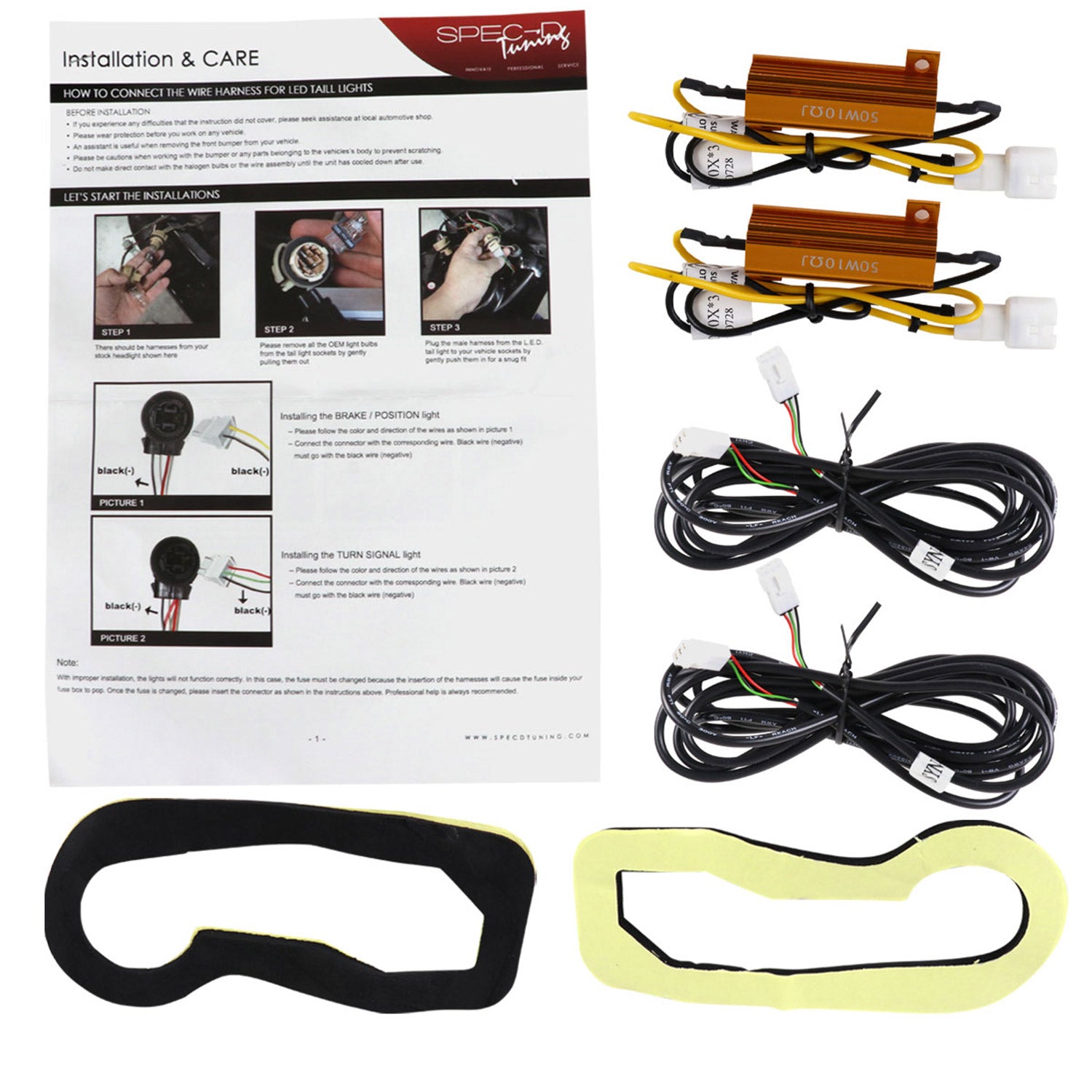 2019-2024 Toyota RAV4 Red LED Bar Signal Tail Lights Jet Black/Clear