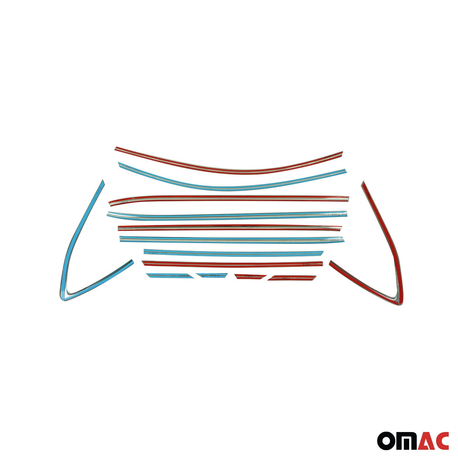 2016-2021 Hyundai Tucson Window Molding Trim Streamer Stainless Steel Silver 14 Pcs