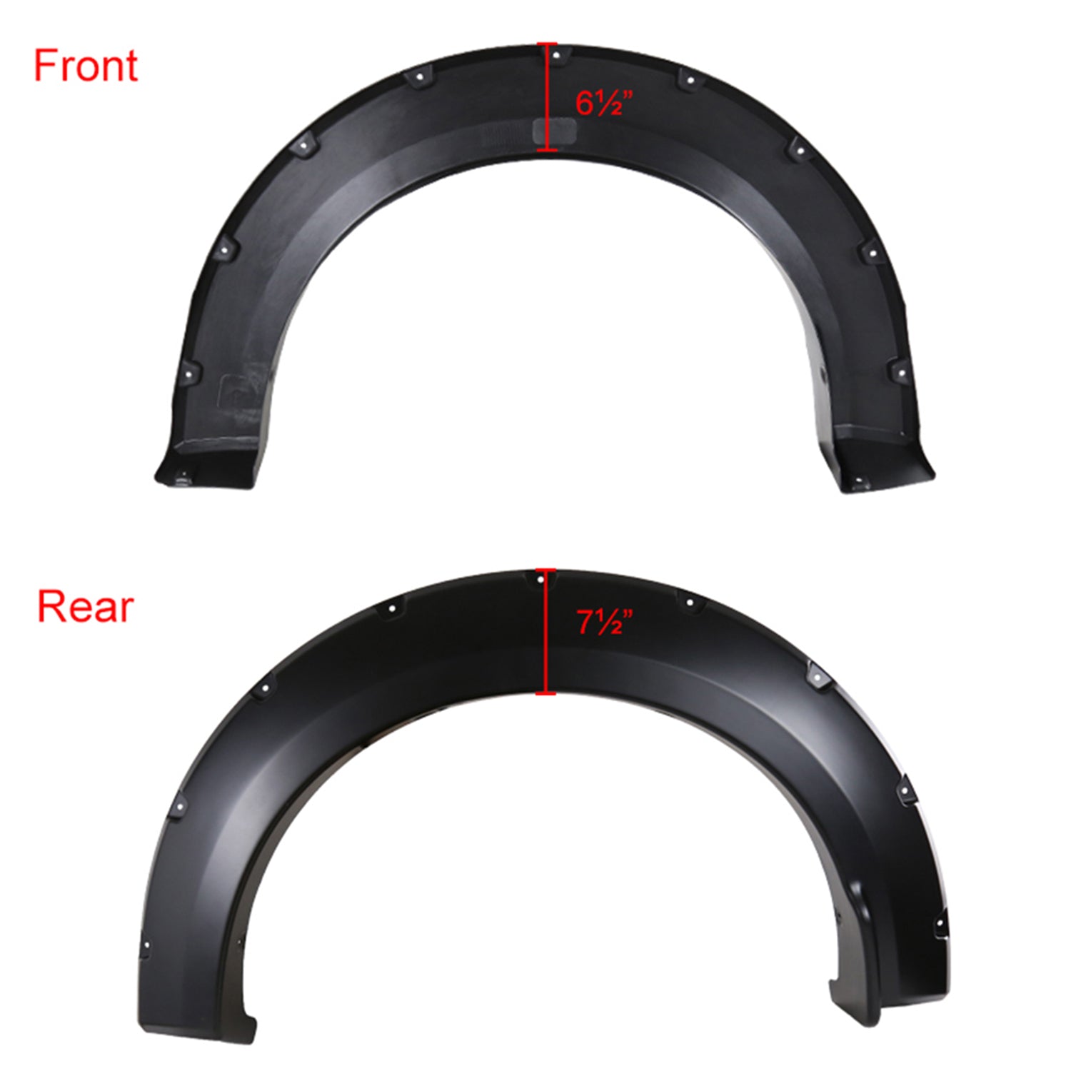 2015-2017 Ford F-150 Styleside Smooth Rivet Style Fender Flares Protector