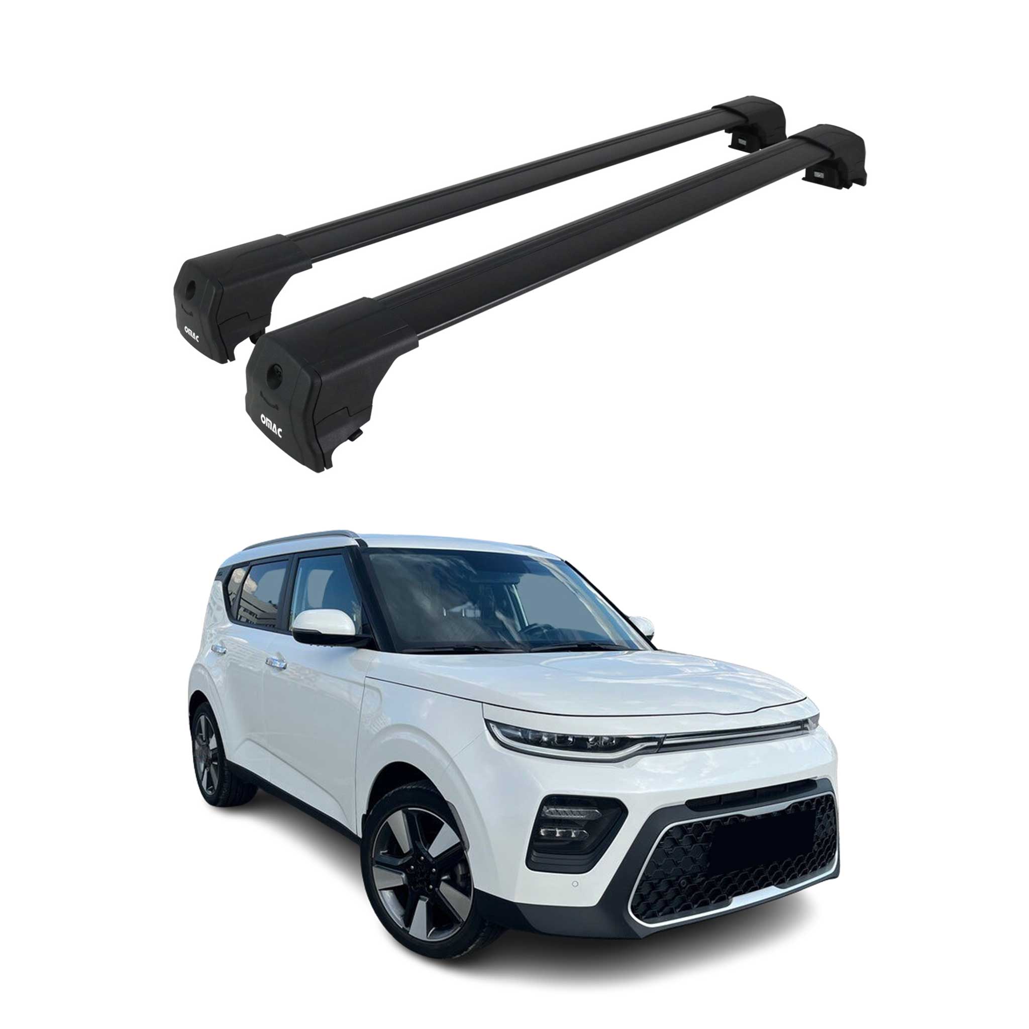 2020-2022 Kia Soul X-Line Roof Rack Cross Bars Black