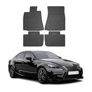 2014-2024 Lexus IS RWD Floor Mats Liners Full Set All Weather Rubber Black