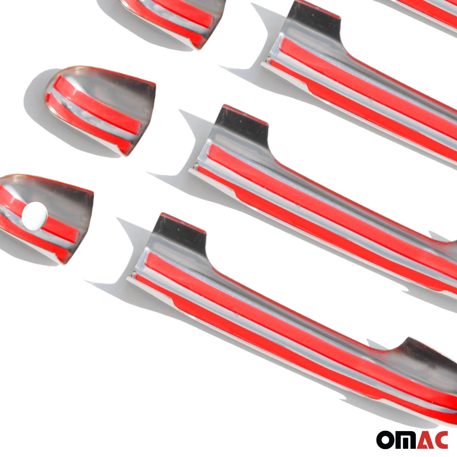 2007-2010 Hyundai Elantra Car Door Handle Cover Protector Silver 8Pcs Stainless Steel