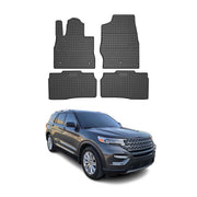 2020-2025 Ford Explorer Floor Mats Liners Full Set All Weather Rubber Black